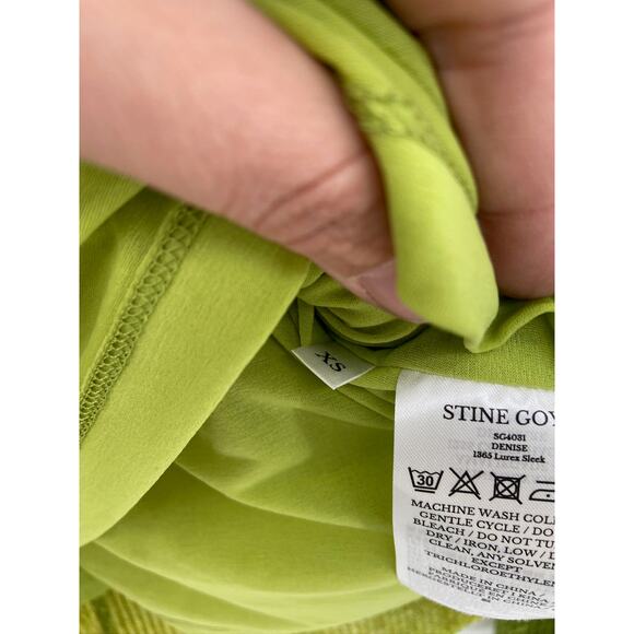 Stine Goya Denise Green Sequined Long Sleeve Top Size XS - Picture 6 of 7